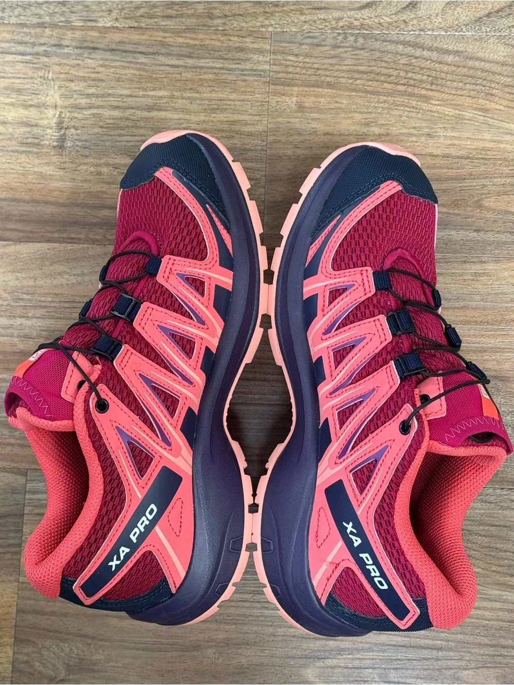 Salomon XA Pro Kids Trail Running Hiking Shoes Quicklace Pink Purple US 4